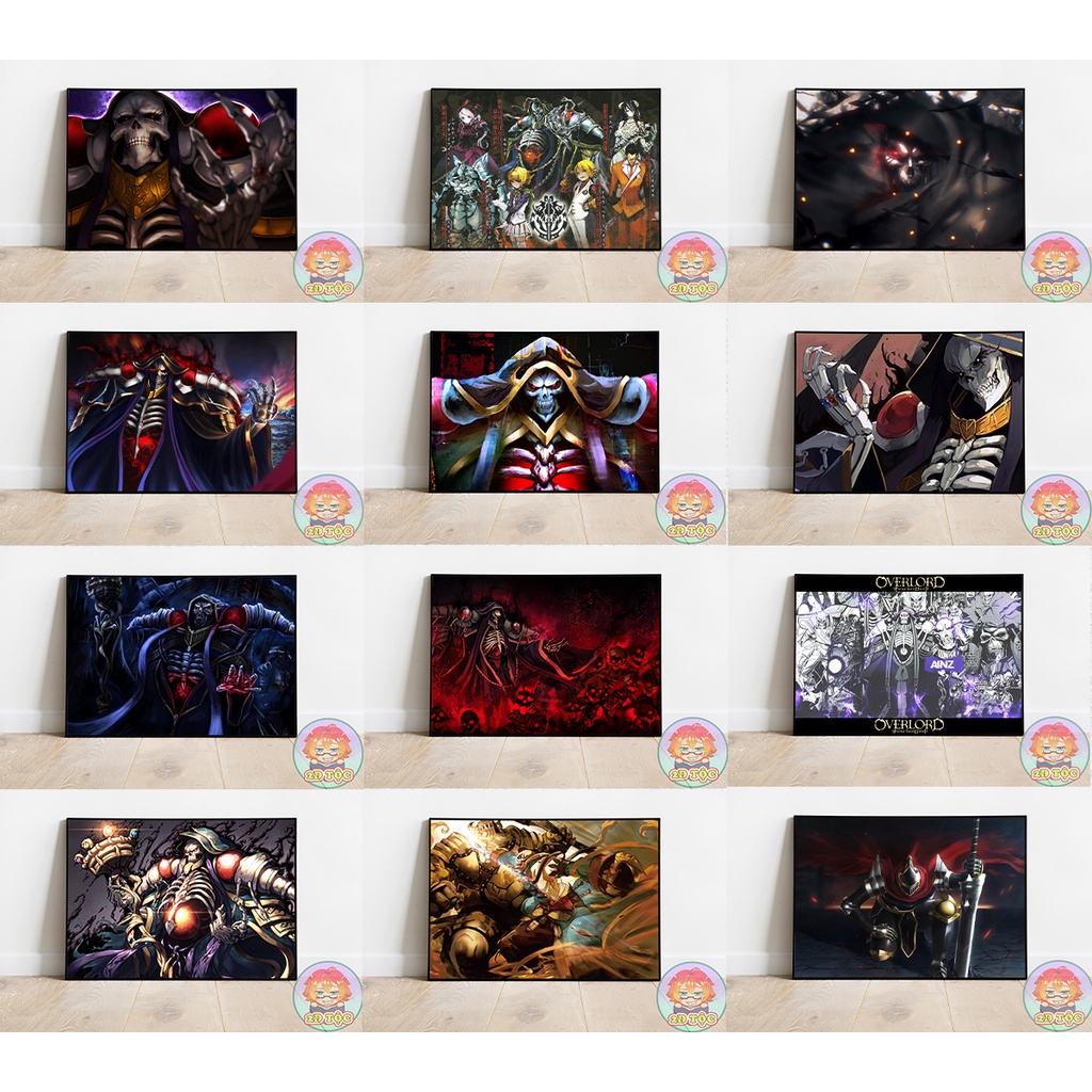 TRANH POSTER A3 AINZ OOAL GOWN (2) ANIME MANGA OVERLORD CHẤT LIỆU GIẤY CAO CẤP - 2D TỘC SHOP