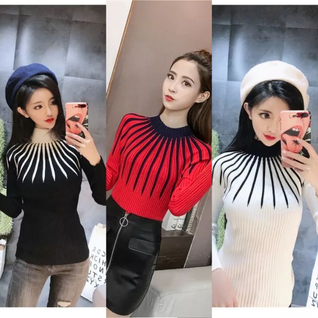 Áo len cao cổ nữ quảng châu