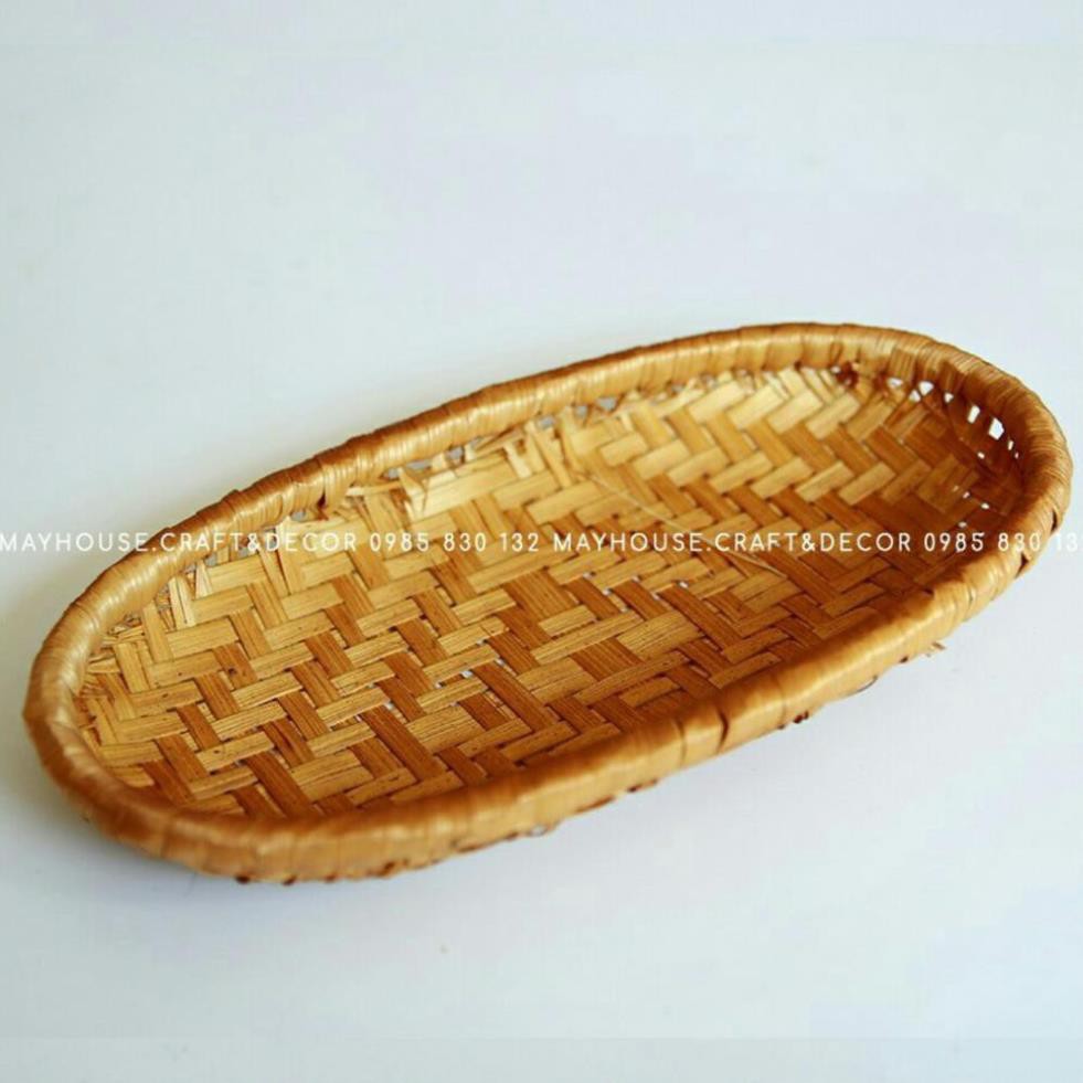 Xưởng sx- Mẹt tre hun khói dáng oval - Tre VN