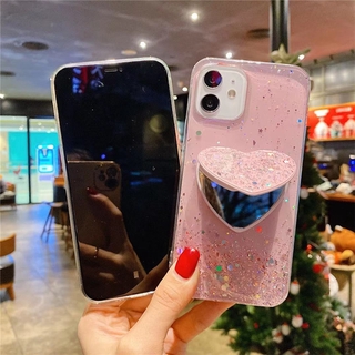 Ốp điện thoại có đế đỡ kiểu gương soi Cho iPhone 11 12 Pro Max 6 6S 7 8 Plus XR X XS Max SE 2020