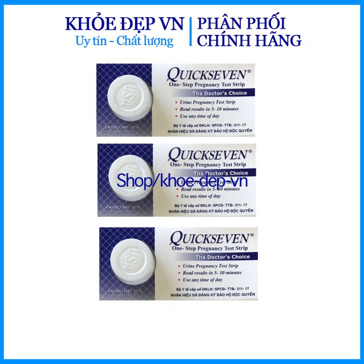 Combo 3 Que thử thai QUICKSTICK - Nhập khẩu từ USA, test thai sớm nhanh Quick Stick