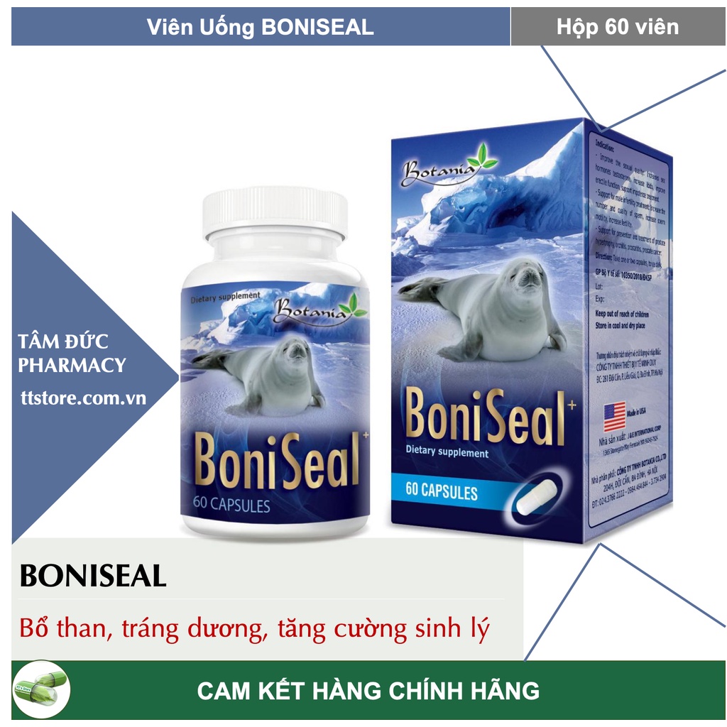 BONISEAL + Hộp 60 viên - Boni Seal Hỗ trợ tăng cường sinh lực nam, nâng
