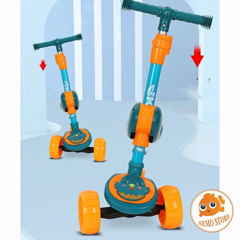 Xe trượt Scooter gà 2 in 1, có nhạc có đèn