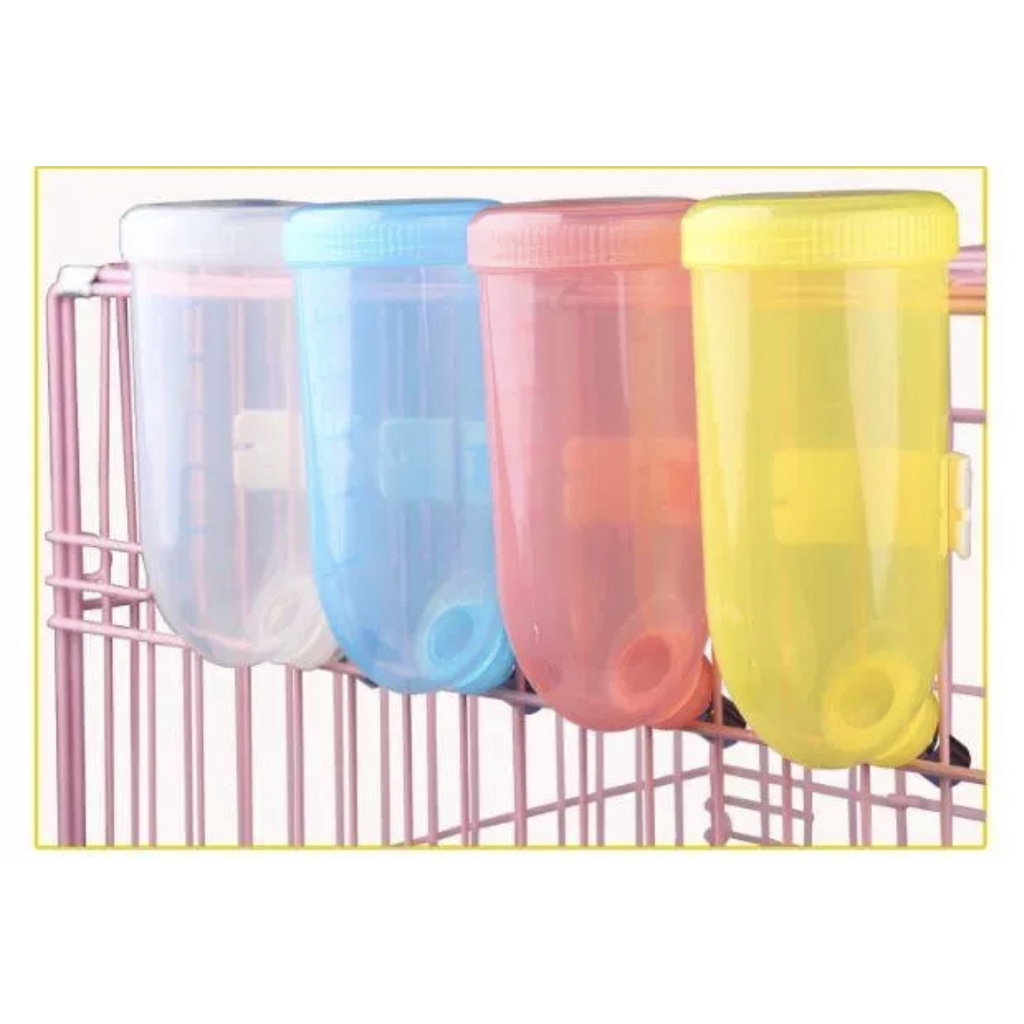 bp189 - Bình nước gắn chuồng chó mèo, dung tích 500ml có vạch chia dung tích chất liệu nhựa cao cấp nhiều màu sắc