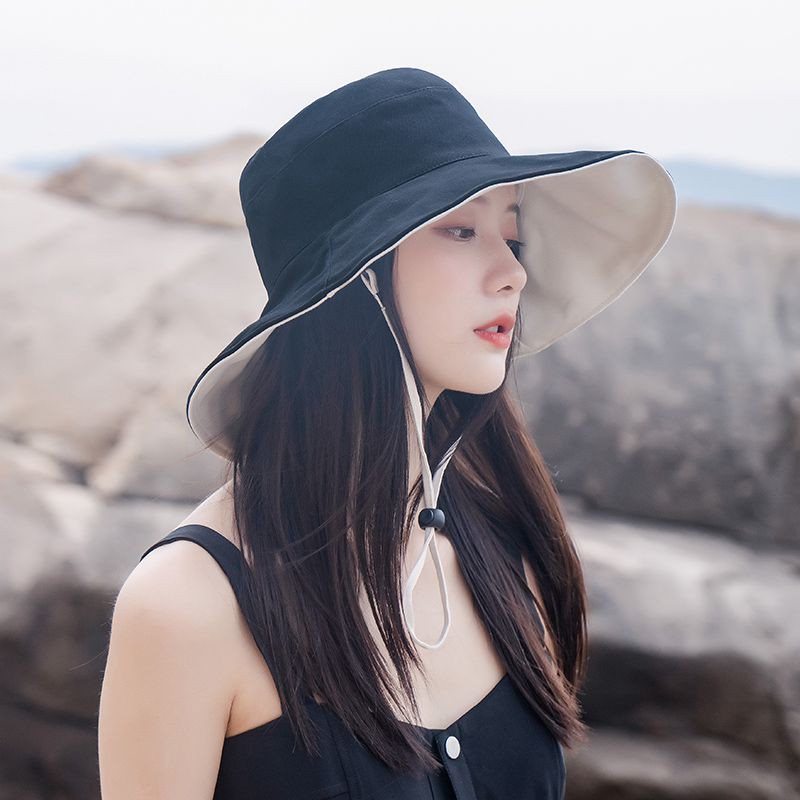 Mũ nón bucket nữ trơn 2 mặt vành rộng chống nắng phong cách Nhật Hàn; M12 - BONMIE