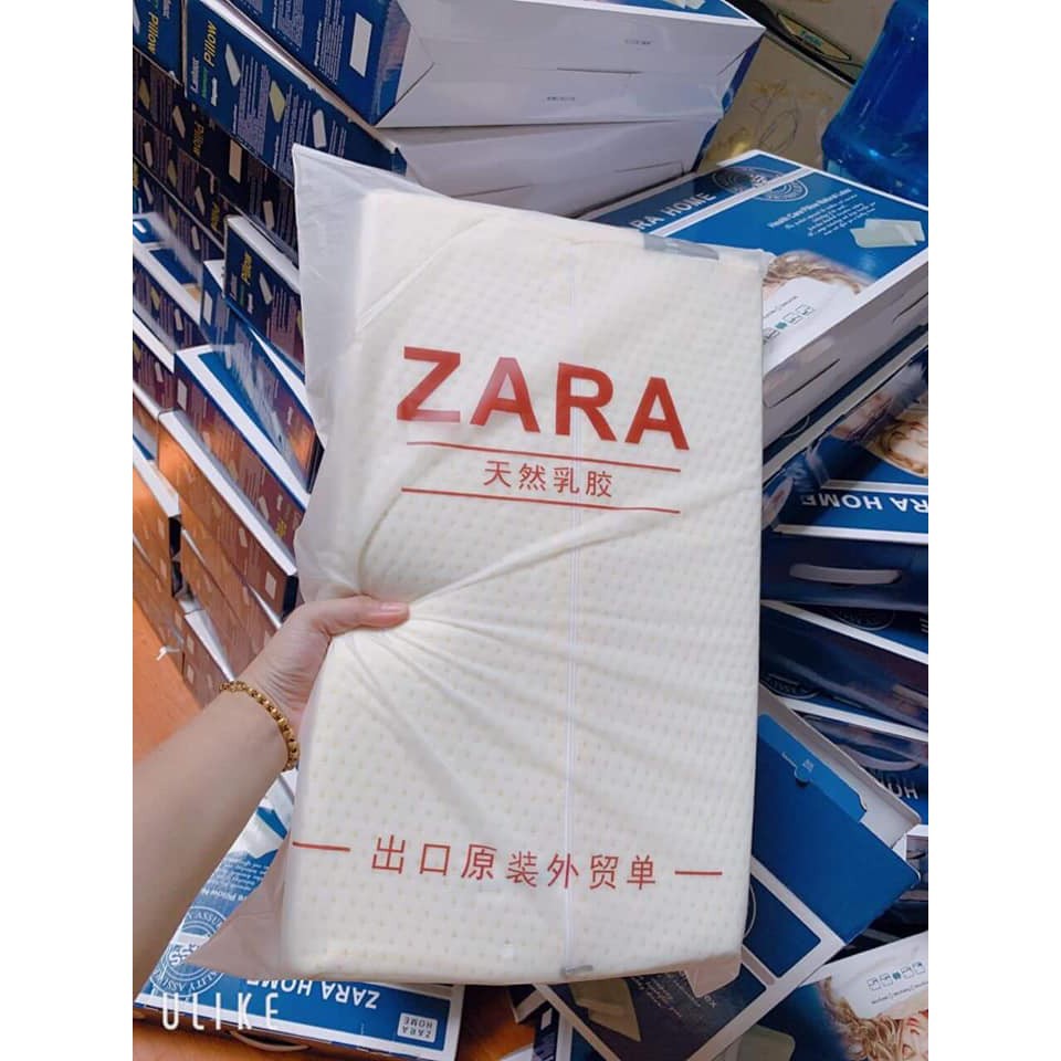 Gối ngủ ZARA bằng cao su non thiên nhiên mềm mại, êm ái, siêu nhẹ, có độ đàn hồi cao, rất tốt cho moi người