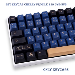 Pbt keycap 129 phím dye-sub cherry profile cá tính keycaps nhật bản cá tính cho cherry mx switch bàn phím cơ