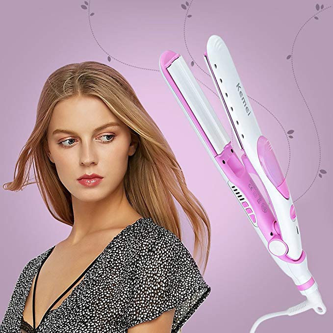 Máy Kẹp Tóc Bằng Hơi Nước Có Chỉnh Nhiệt Kemei KM - 5623