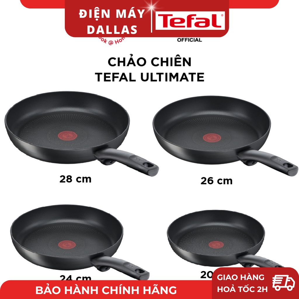 Chảo chiên Tefal Ultimate size 20, 24, 26, 28 cm G2680272/G2680472/G2680572/G2680622