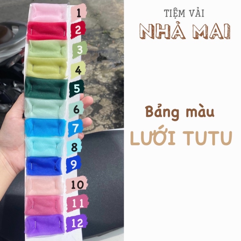 ⚡️Giá Sỉ⚡️ Voan Lưới Tutu Chất Siêu Mềm 27 Màu