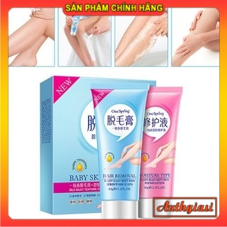 Kem Tẩy Lông Và kem dưỡng sau tẩy lông One Spring Hair Removal tiện lợi và an toàn với da 60g