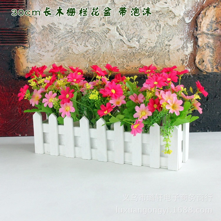 Hàng Rào Gỗ Dài 30cm Kèm Mút Dùng Để Cắm Hoa Trang Trí