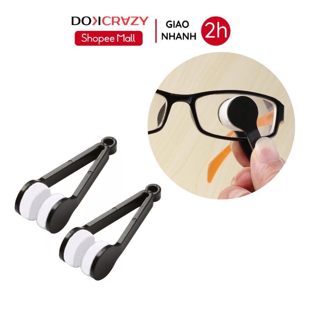 Dụng cụ cầm tay lau mắt kính DOKCRAZY bằng sợi siêu nhỏ mềm, tiện lợi, đa năng