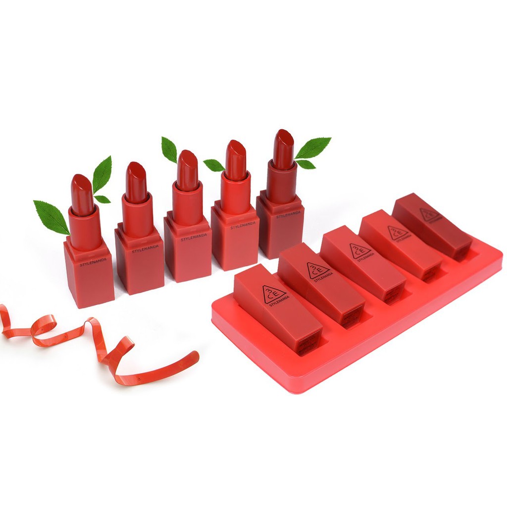 SET SON THỎI LÌ 3CE RED RECIPE MINI LIP KIT