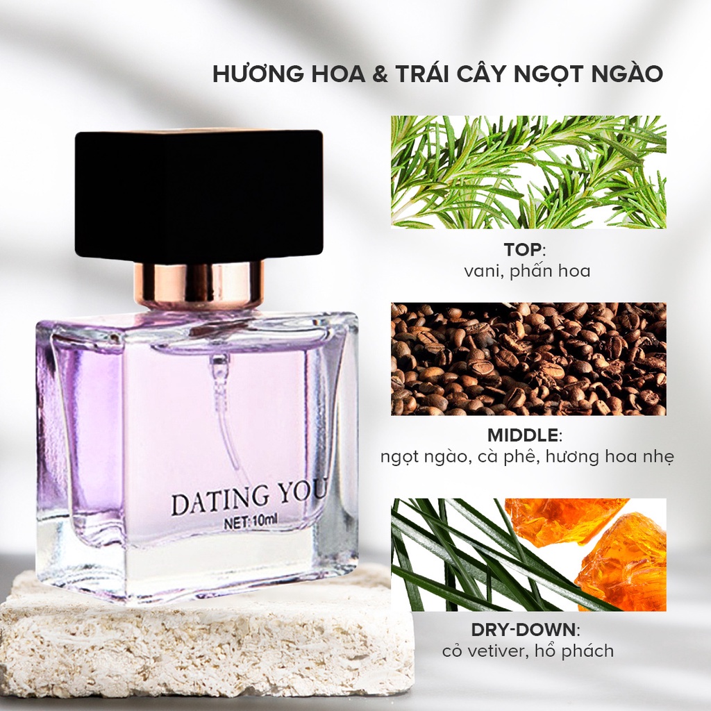 Nước Hoa nữ cao cấp Dating You Miniso hương thơm nhẹ nhàng quyến rũ lưu hương lâu 10ml