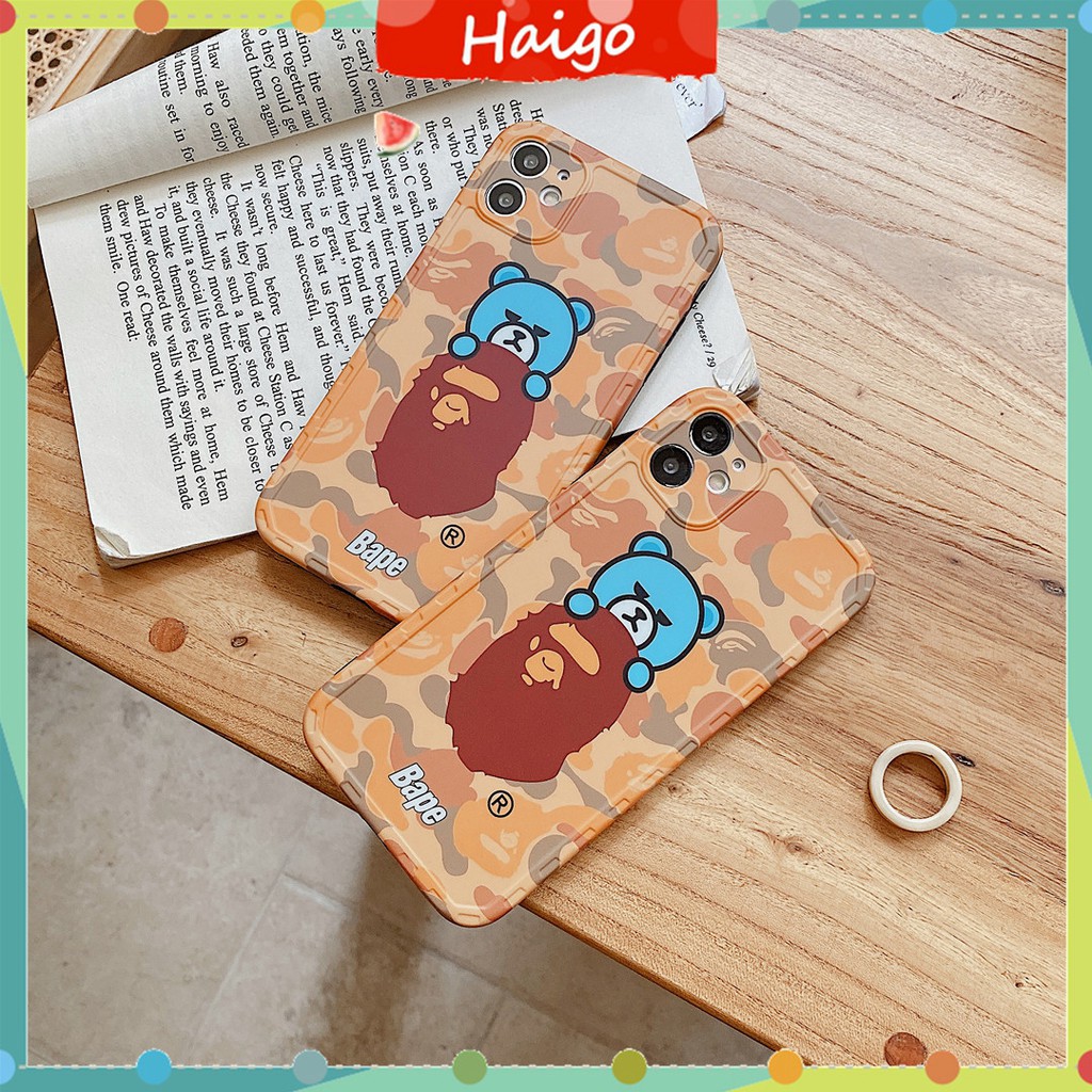 Soft Plastic Phone Case Camouflage BAPE suitable for iPhone12 mini 11 PRO MAX 6/6s 7/8plus SE2 X/XS XR XSMAX #HG4083