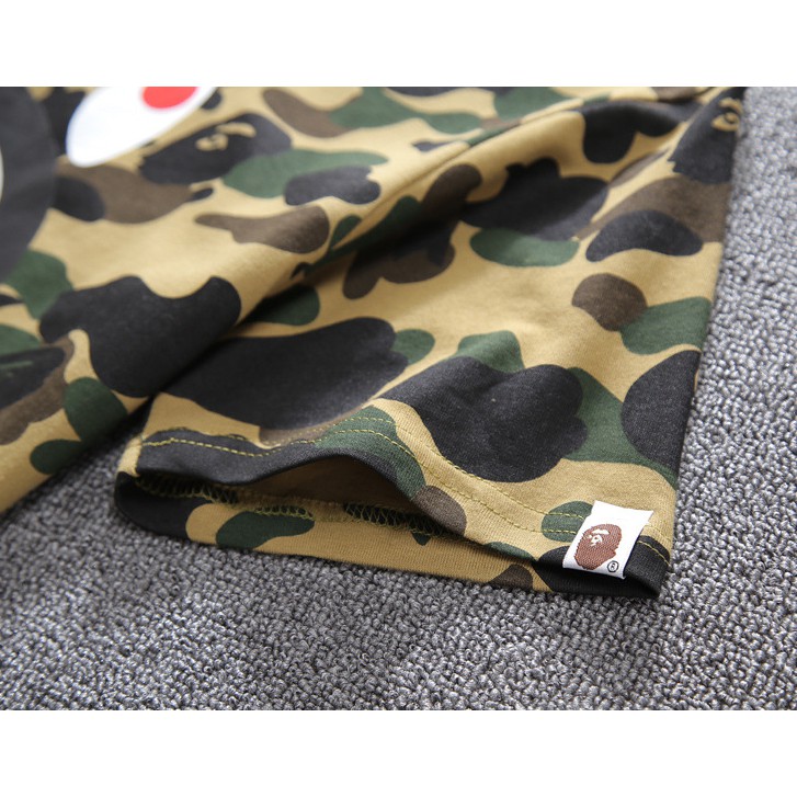 Newest Summer Bape A Bathing Ape Classic Camouflage t shirt Men Women Shark Short sleeve t-shirt