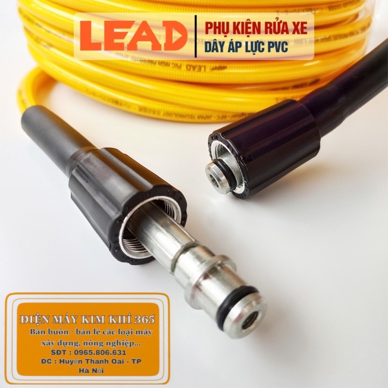 Dây phun áp lực LEAD chất liệu PVC chuyên dùng cho máy rửa xe chống xoắn, chống gập rối dây