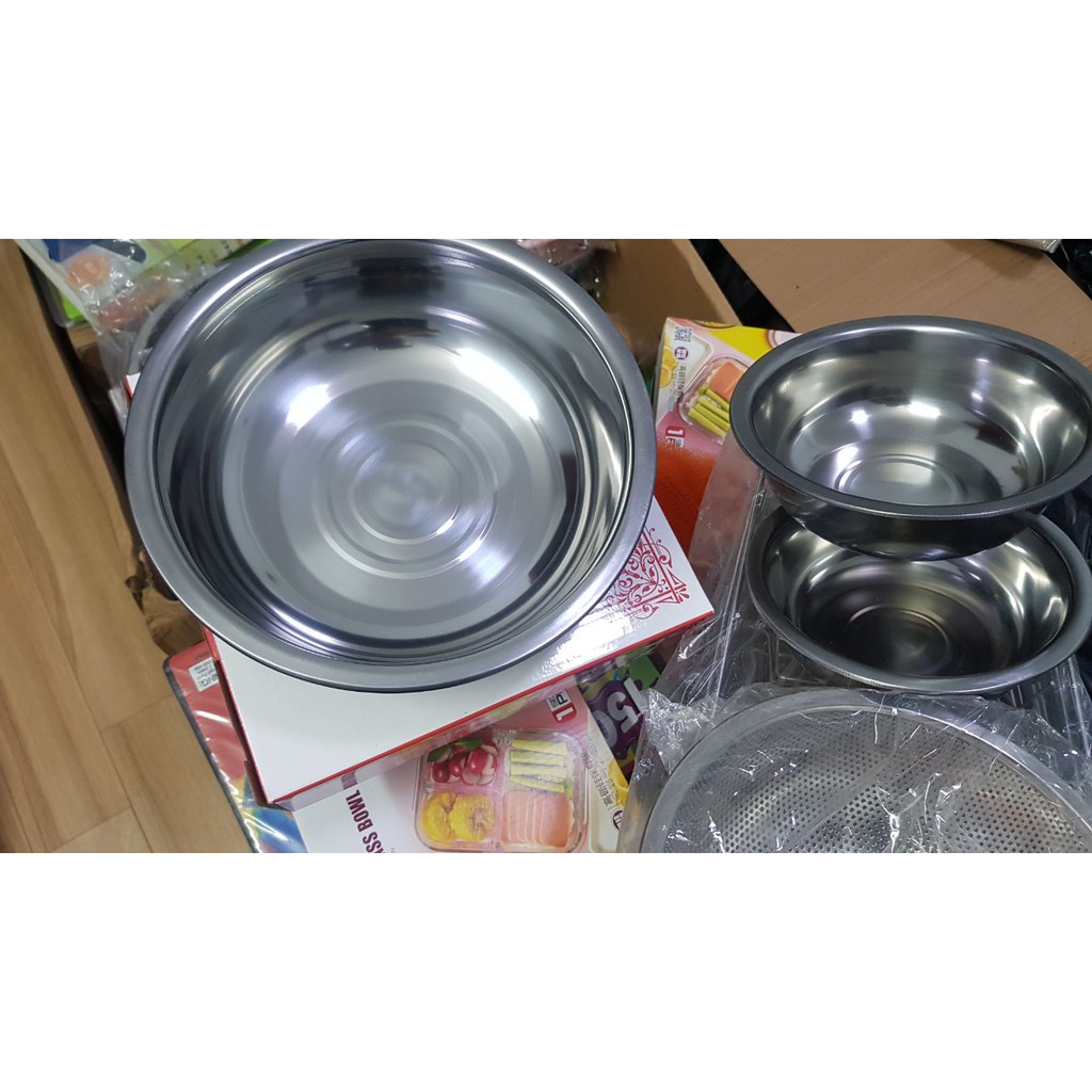 [ RẺ VÔ ĐỊCH ] SET 5 BÁT INOX LOẠI 18 ĐẾN 26 CM GIÁ SIÊU HÓT