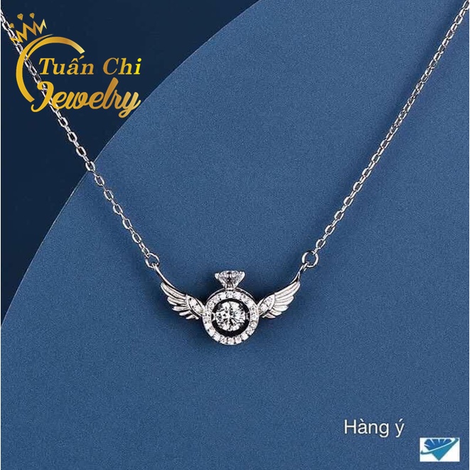 Dây Chuyền Bạc ⚡SALE SỐC⚡ Vòng Cổ Bạc Nữ Liền Mặt Cánh Thiên Thần Dễ Thương
