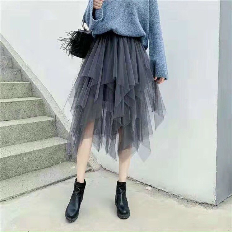 CHÂN VÁY XẾP LY LƯỚI XẾP TẦNG CẠP CHUN | BigBuy360 - bigbuy360.vn