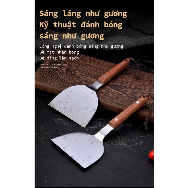 Xẻng Xúc Thịt Làm Bánh Pancake Bằng Sắt Kiểu Nhật Hàn
