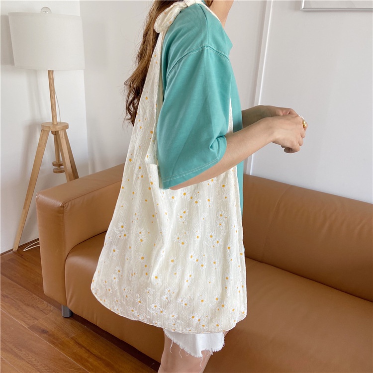 Túi xách ENVIROSAX vải canvas họa tiết hoa cúc xinh xắn trẻ trung cho bạn gái