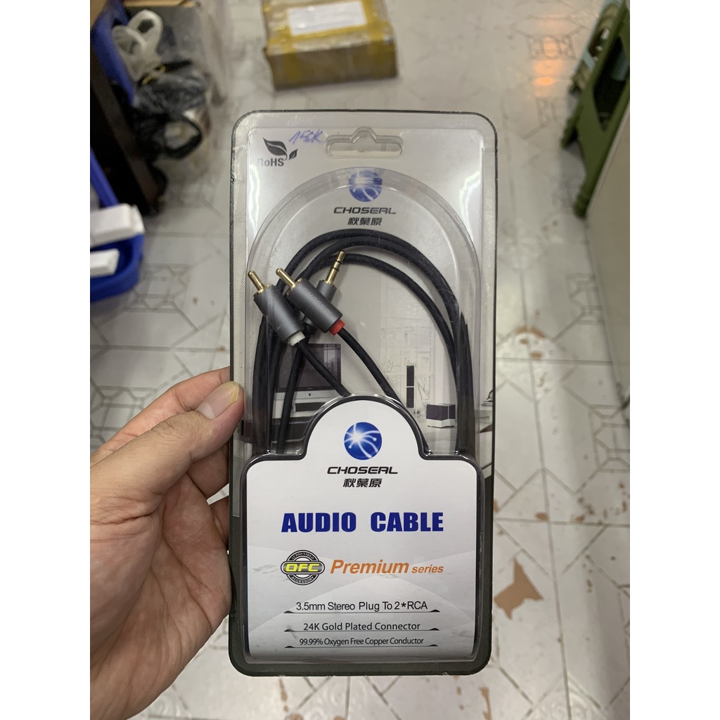 Dây 3.5 ra AV CHOSEAL audio cable AQ5230 chiều dài 1.5m