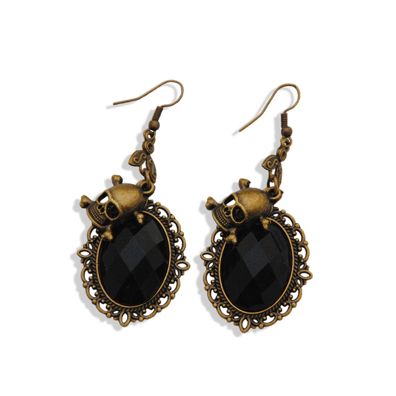 Bông Tai Hình Đầu Lâu Phong Cách Gothic Thời Trang