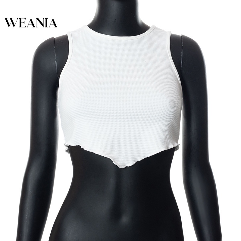 Áo Croptop Sát Nách Cổ Tròn Thời Trang Mùa Hè Trẻ Trung