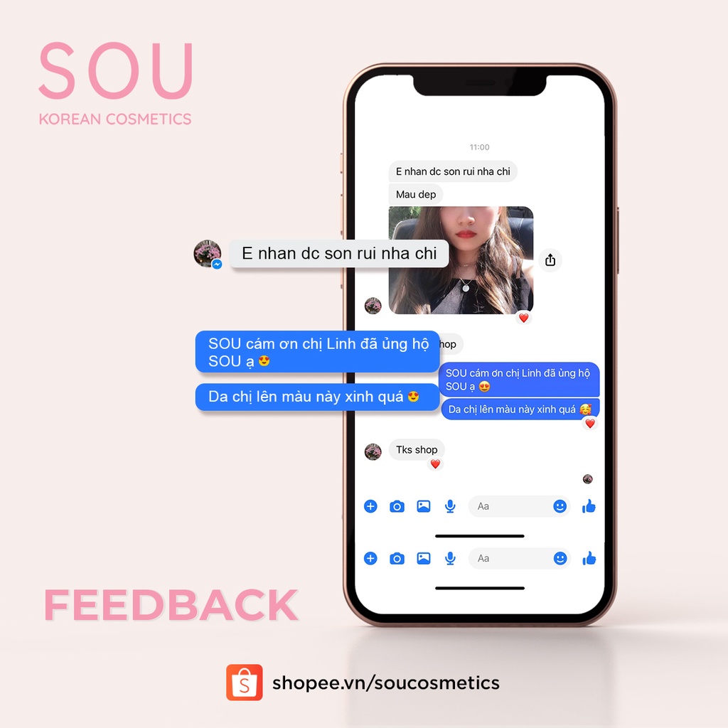 Son Kem Lì SOU Màu No.2 - Hồng Đất 7g, Mềm Mịn Lâu Trôi, Dưỡng Ẩm Môi Tối Ưu