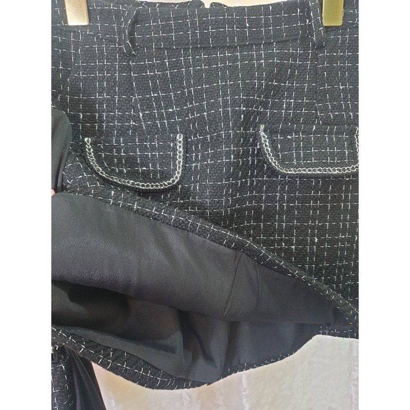 Set áo sơ mi chân váy dạ QC