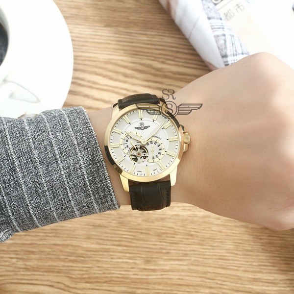 Đồng Hồ Nam SRWATCH Automatic Open Heart SG8872.4602RNT mặt kính và nắp sau được làm