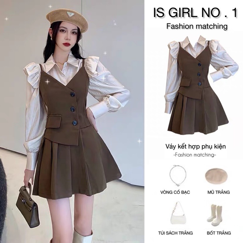 Đầm tiểu thư phong cách thanh lịch kiểu dáng sang trọng