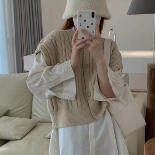 Áo khoác cardigan len cổ tròn thời trang mùa thu phong cách mới 55551