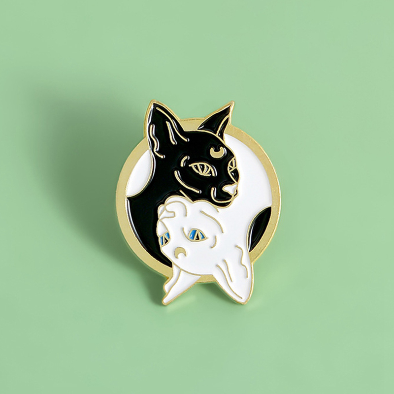Ghim cài áo họa tiết chú mèo bắt mắt đáng yêu