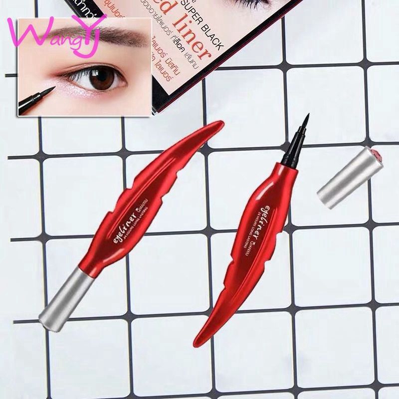 [Hàng mới về] Bút kẻ mắt hình lông vũ màu đỏ chống thấm nước chống thấm mồ hôi chống nhòe nhanh khô | BigBuy360 - bigbuy360.vn
