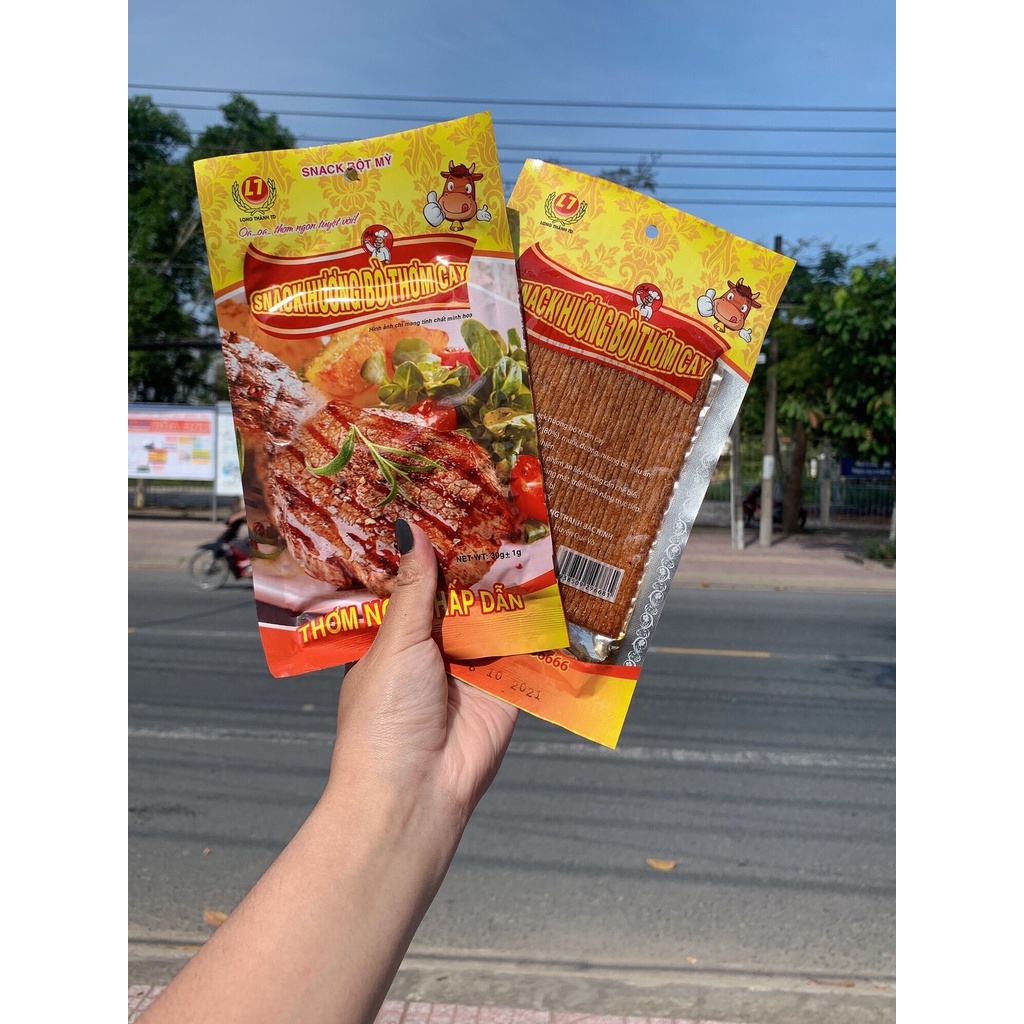 Bim Bim, Snack Hương Bò Thơm Cay, Đồ Ăn Vặt Tuổi Thơ, Đồ Ăn Vặt Cổng Trường