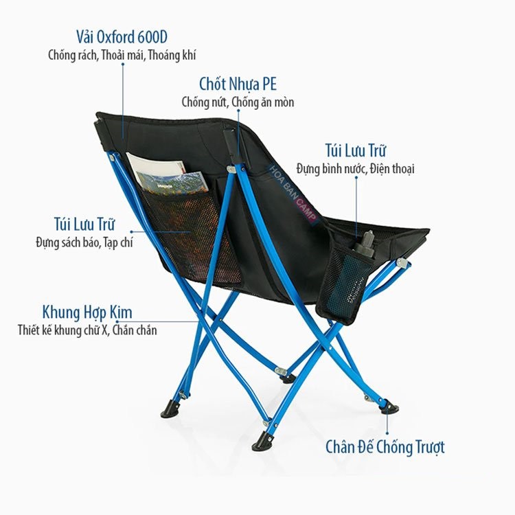 Ghế gấp dã ngoại Naturehike NH18X004-Y Picnic, câu cá, thư giãn