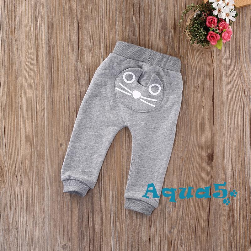 Quần legging in hình mèo dễ thương cho bé