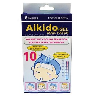 Hộp gồm 3 gói (mỗi gói gồm 2 miếng) dán chườm lạnh Aikido gel hạ sốt