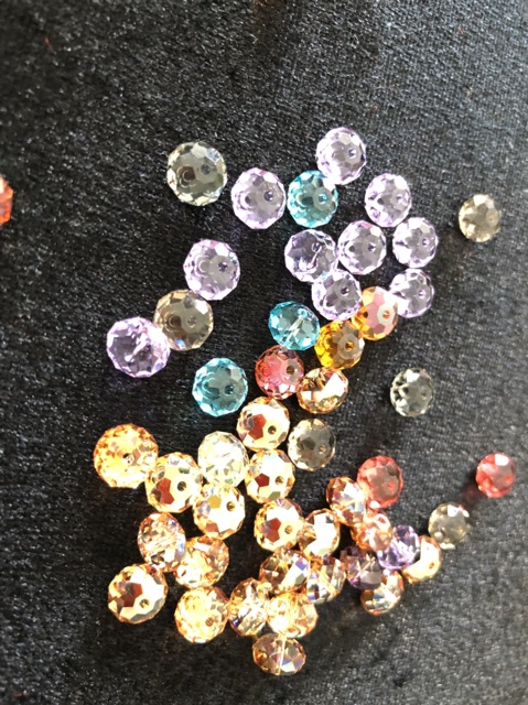 Combo 20 Hạt Pha Lê Áo Bánh Cam 6ly