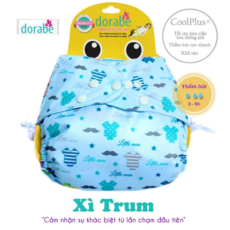 Tã vải Dorabe size L ban đêm (Gồm vỏ và lót) 10