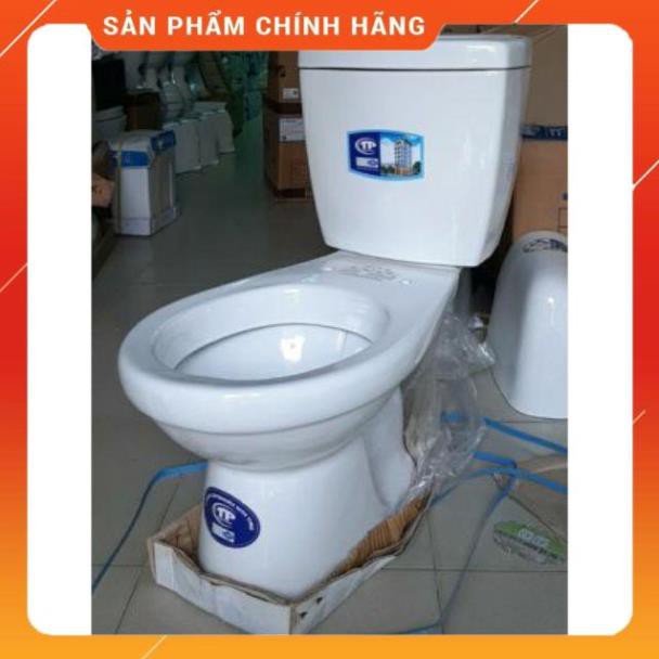 Bồn Cầu 2 Khối Nhà Trọ Giá Rẻ Nhấn , Gạt Miễn Phí Giao Hàng 10Km