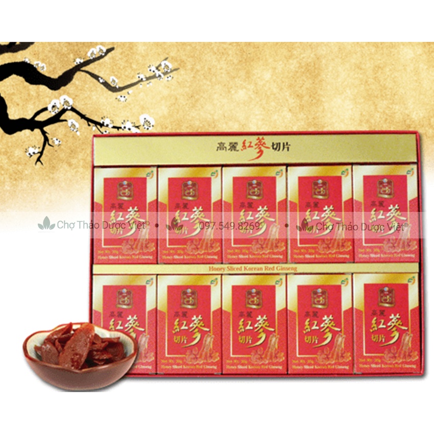 Hồng sâm thát lát tẩm mật ong Sambok - Chợ Thảo Dược Việt
