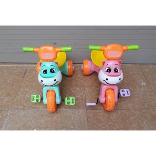 [Shopee giá rẻ] Xe đạp 3 bánh mũ (xe ba bánh có đèn + nhạc + gấp gọn)