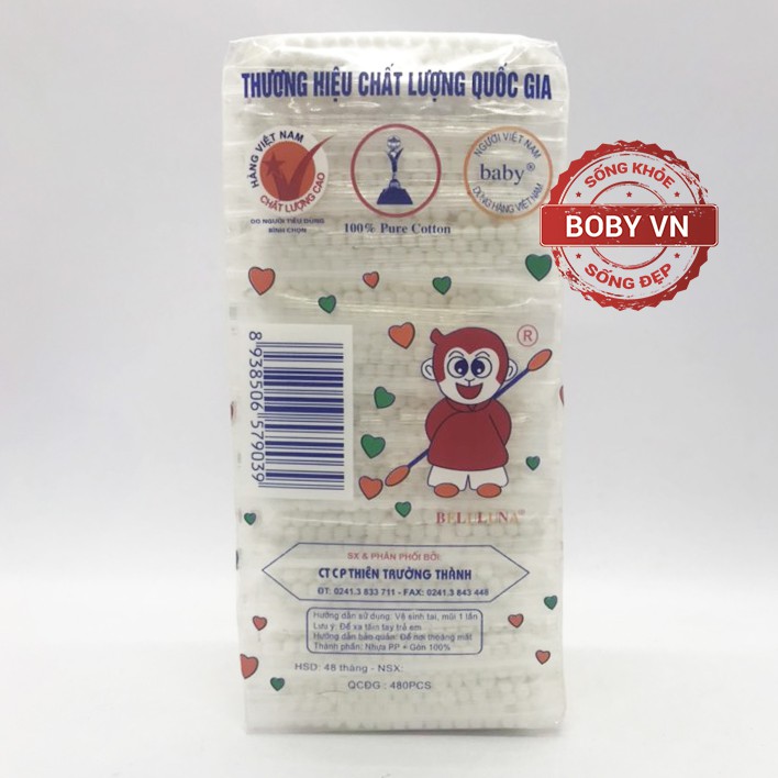 Tăm bông Fanni vệ sinh cho bé 100% cotton
