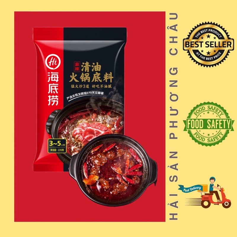 Gia vị lẩu bò cay thanh - cốt lẩu Haidilao thượng hạng đủ vị