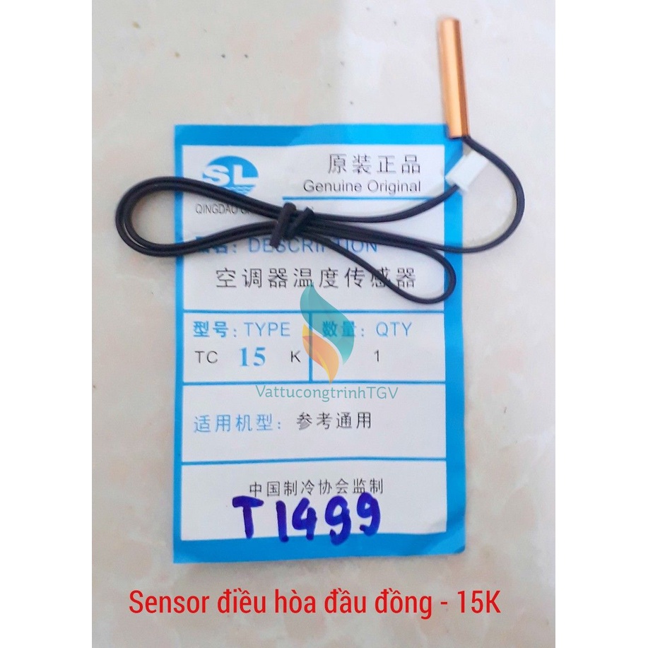 Sensor cảm biến nhiệt độ điều hòa đầu đồng 15K