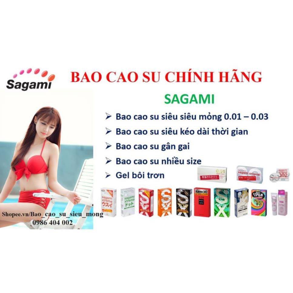 [BAO CAO SU SAGAMI] COMBO 02 hộp Bao cao su Sagami siêu mỏng ORIGINAL 0.02mm và SAGAMI ORIGINAL QUICK 0.02mm